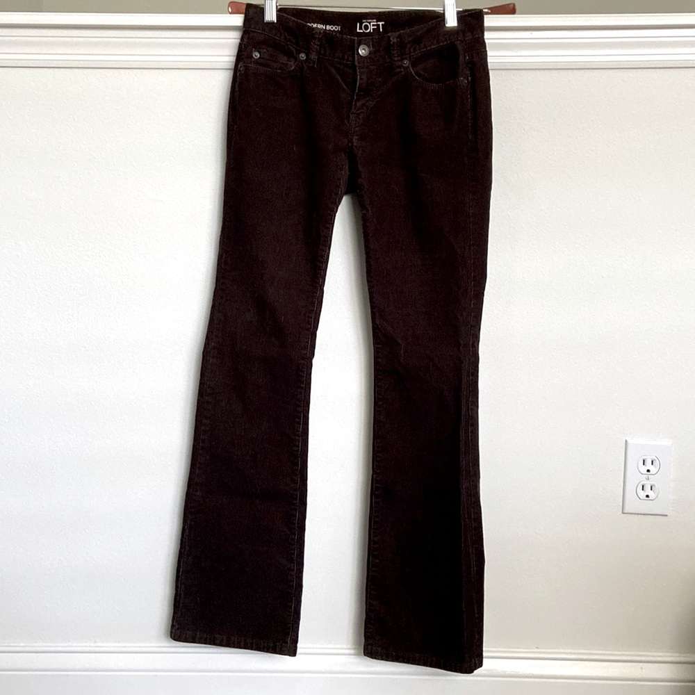 LOFT bootcut brown corduroy pants
